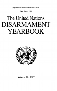 Imagen de portada: United Nations Disarmament Yearbook 1987 9789210579919