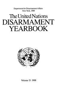 Imagen de portada: United Nations Disarmament Yearbook 1988 9789211421484