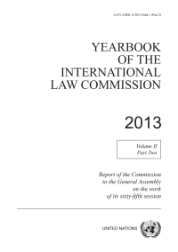 Cover image: Yearbook of the International Law Commission 2013, Vol. II, Part 2 9789210582704
