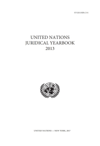 Imagen de portada: United Nations Juridical Yearbook 2013 9789211338584