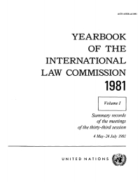 صورة الغلاف: Yearbook of the International Law Commission 1981, Vol. I 9789213622339