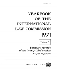 صورة الغلاف: Yearbook of the International Law Commission 1971, Vol.I 9789213622438