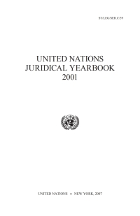 Cover image: United Nations Juridical Yearbook 2001 9789211335866