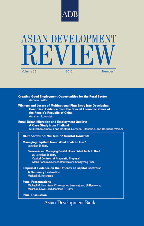 Cover image for book Asian Development Review