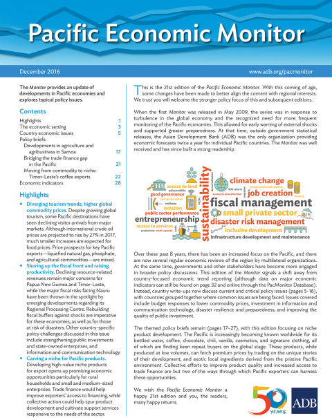 Cover image for book Pacific Economic Monitor December 2016