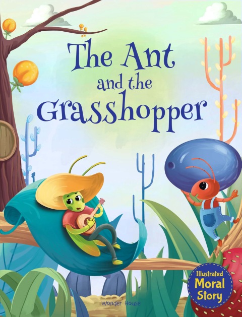 Cover image for book The Ant and the Grasshopper - Moral Story for Children