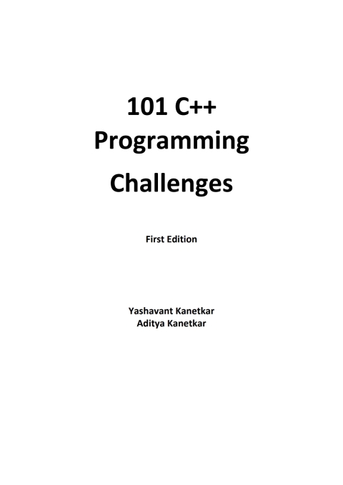 Cover image for book 101 Challenges In C++ Programming