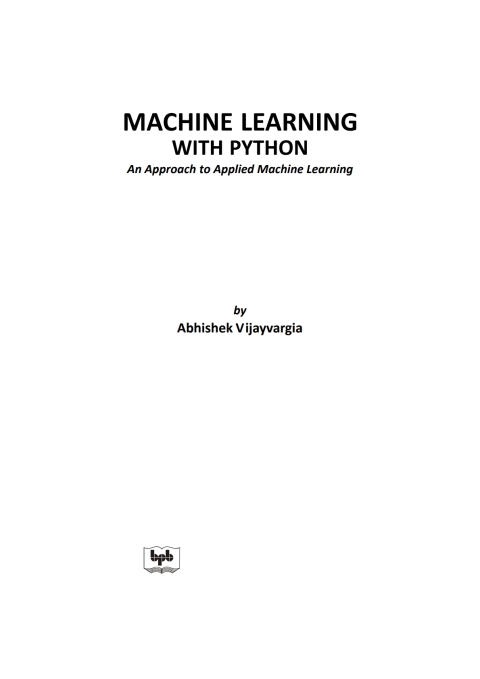 Cover image for book Machine Learning with Python