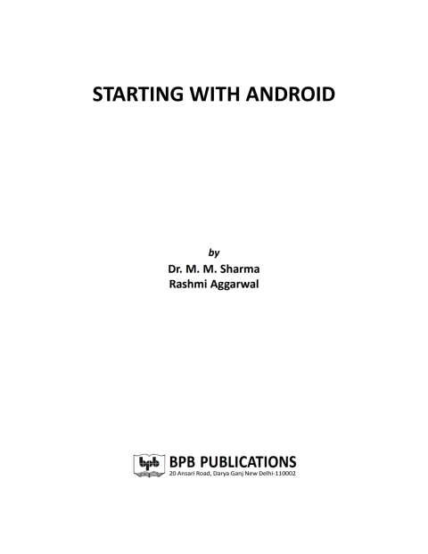 Cover image for book Starting with Android