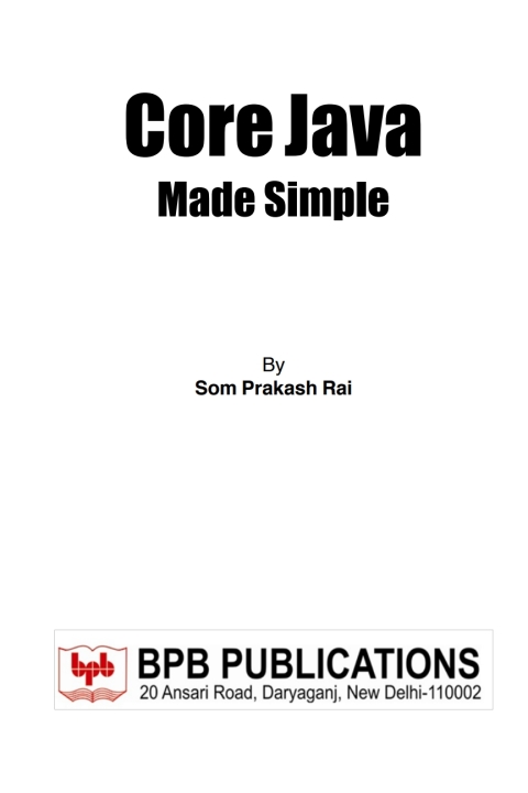 Cover image for book Core Java Made Simple