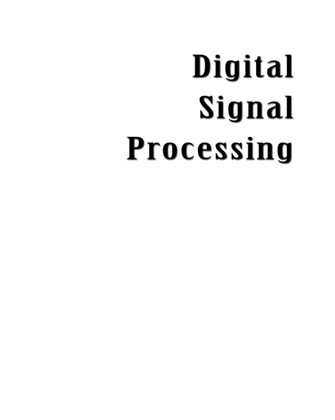 Cover image for book Digital Signal Processing