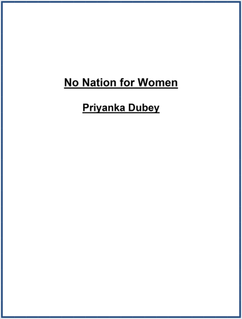 Cover image for book No Nation for Women