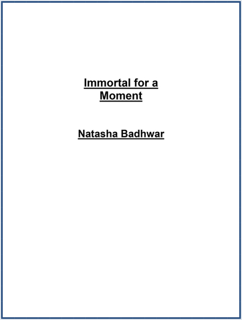 Cover image for book Immortal for a Moment