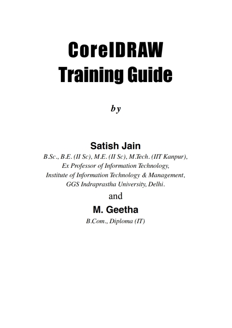 Cover image for book CorelDraw Training Guide