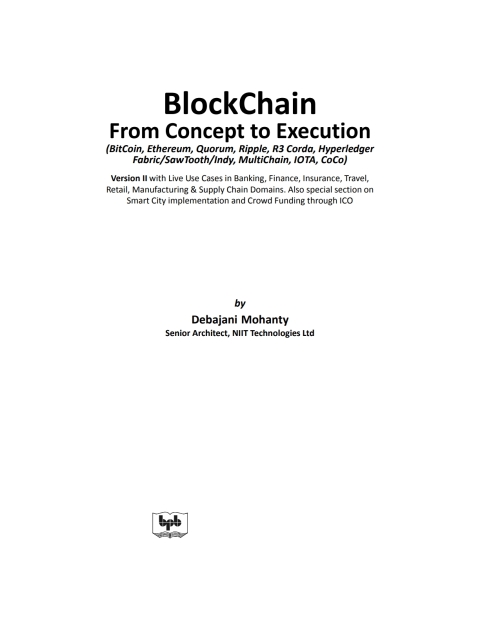 Cover image for book Blockchain From Concept to Execution
