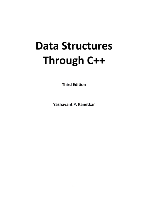 Cover image for book Data Structures Through C++
