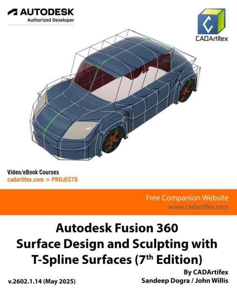 Cover image for book Autodesk Fusion 360 Surface Design and Sculpting with T-Spline Surfaces