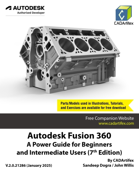 Cover image for book Autodesk Fusion 360: A Power Guide for Beginners and Intermediate Users (7th Edition)