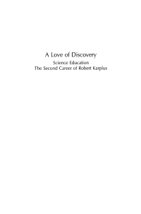 Cover image: A Love of Discovery 1st edition 9780306466878