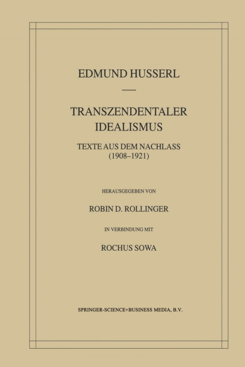 Cover image for book Transzendentaler Idealismus