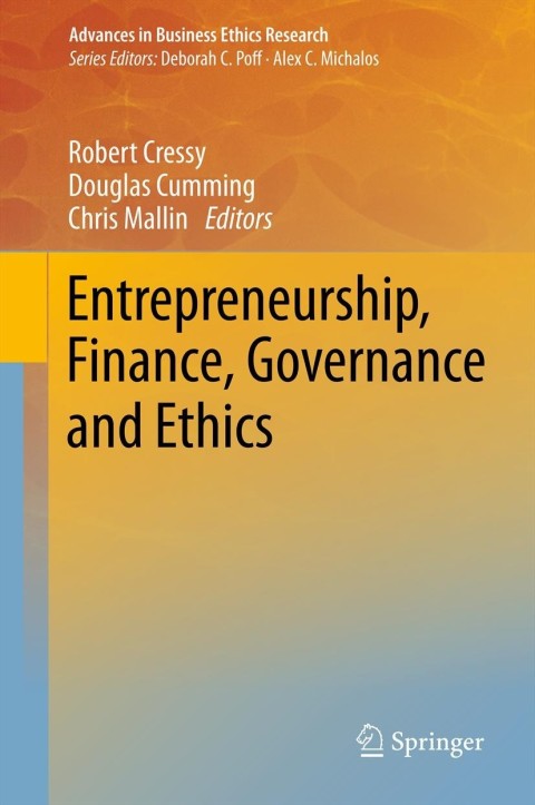 Cover image for book Entrepreneurship, Finance, Governance and Ethics