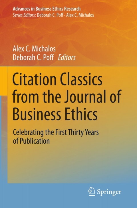Cover image for book Citation Classics from the Journal of Business Ethics