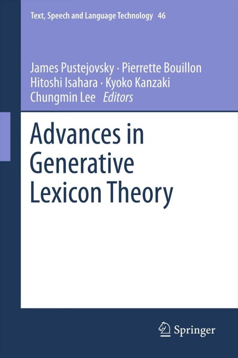 Cover image for book Advances in Generative Lexicon Theory
