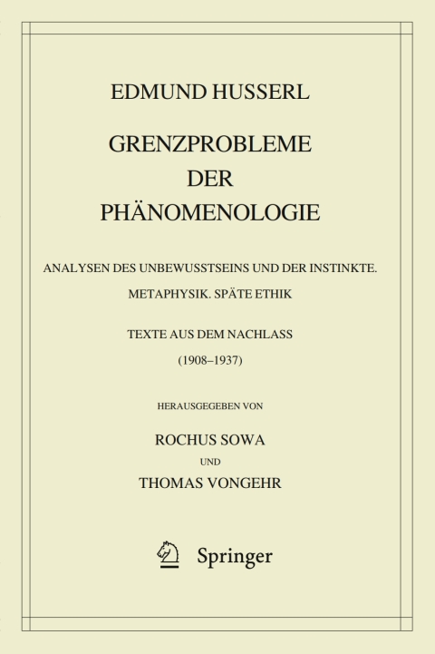 Cover image for book Grenzprobleme der Phänomenologie