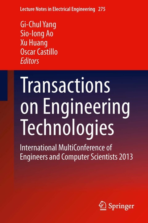 Cover image for book Transactions on Engineering Technologies