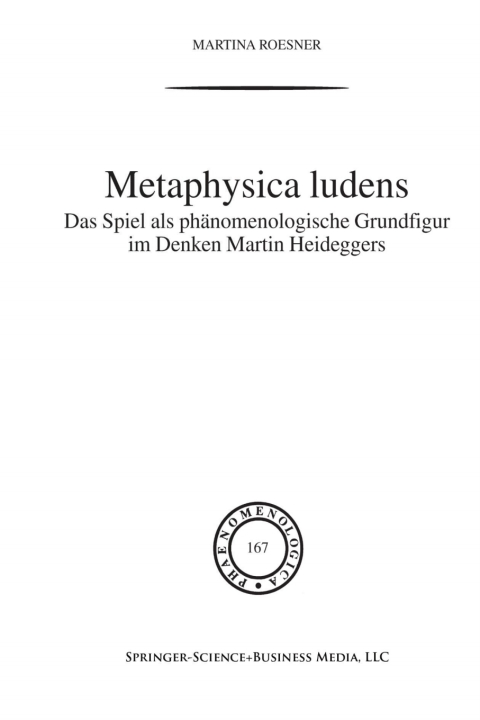 Cover image for book Metaphysica Ludens