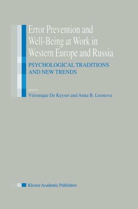 Cover image for book Error Prevention and Well-Being at Work in Western Europe and Russia