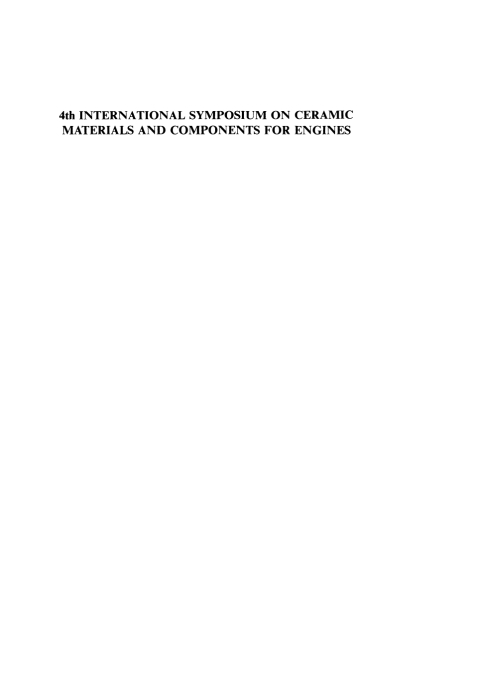 Cover image for book 4th International Symposium on Ceramic Materials and Components for Engines