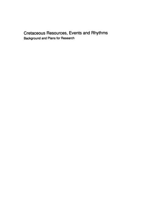 Cover image for book Cretaceous Resources, Events and Rhythms