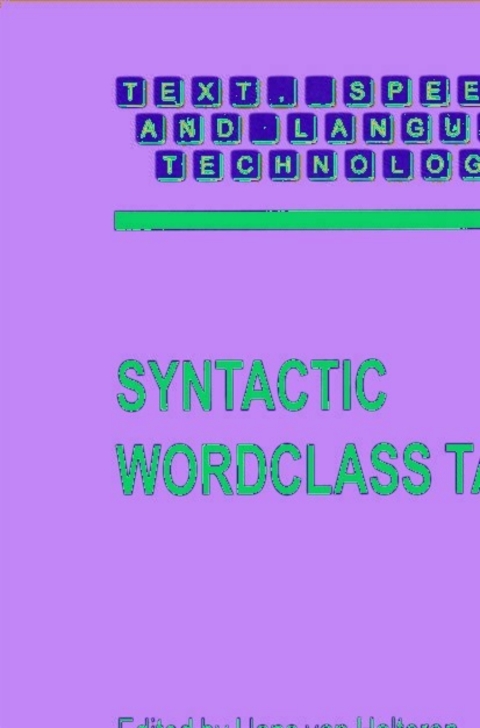 Cover image for book Syntactic Wordclass Tagging