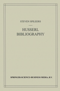 Cover image: Edmund Husserl Bibliography 1st edition 9780792351818