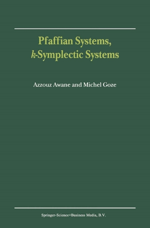 Cover image for book Pfaffian Systems, k-Symplectic Systems