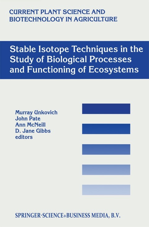 Cover image for book Stable Isotope Techniques in the Study of Biological Processes and Functioning of Ecosystems