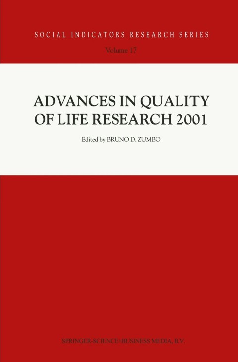 Cover image for book Advances in Quality of Life Research 2001