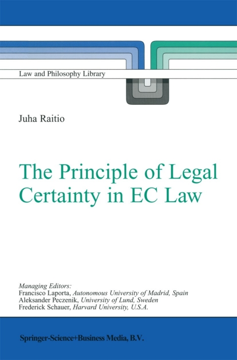 Cover image for book The Principle of Legal Certainty in EC Law
