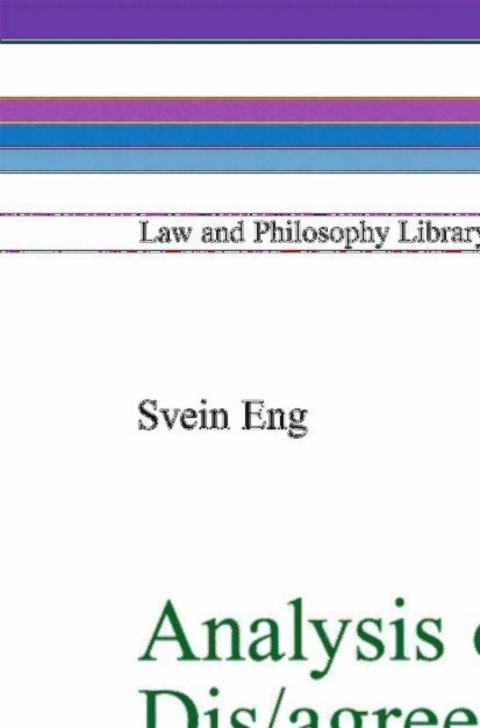 Cover image for book Analysis of Dis/agreement - with particular reference to Law and Legal Theory
