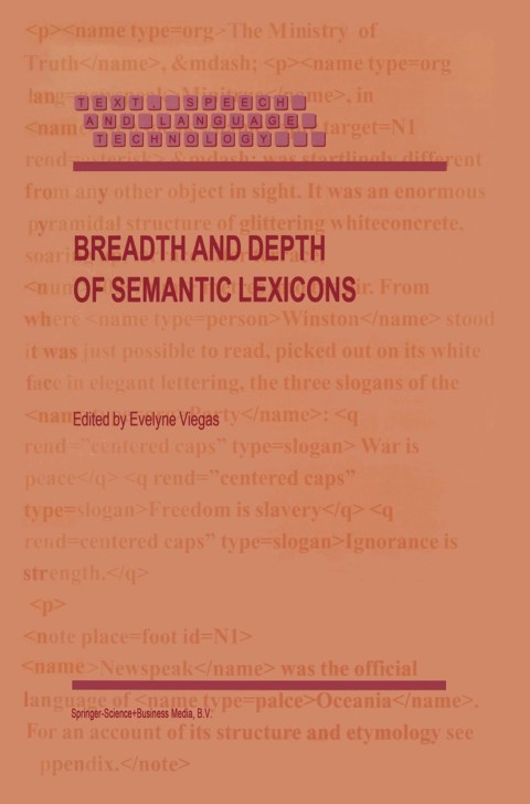 Cover image for book Breadth and Depth of Semantic Lexicons