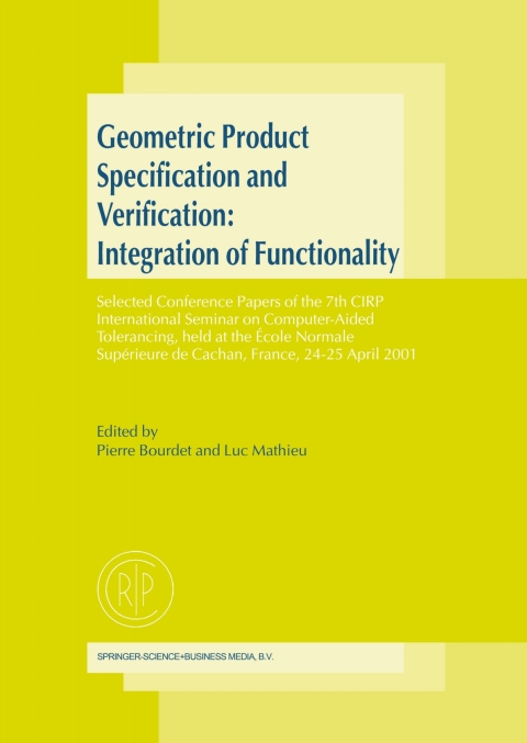 Cover image for book Geometric Product Specification and Verification: Integration of Functionality