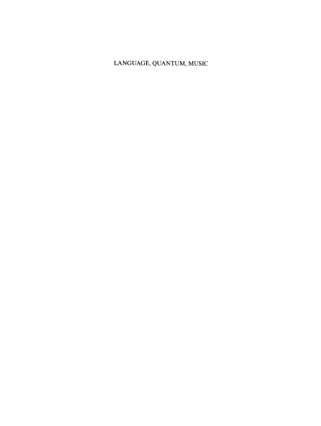 Language  Quantum  Music - 1st Edition (eBook Rental)