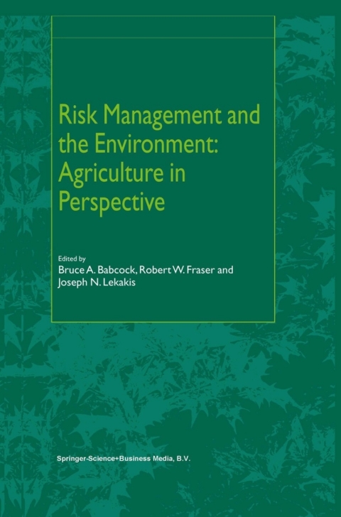 Cover image for book Risk Management and the Environment: Agriculture in Perspective