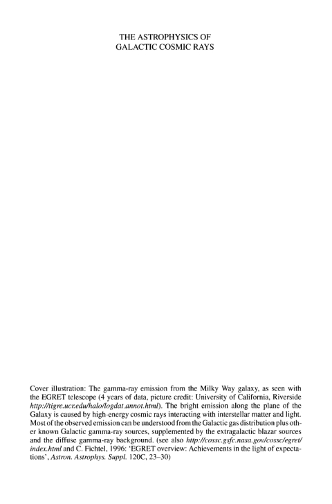 Cover image for book The Astrophysics of Galactic Cosmic Rays
