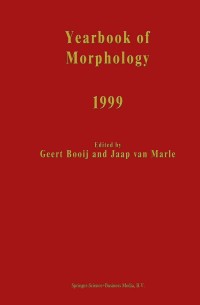Cover image: Yearbook of Morphology 1999 1st edition 9780792366317