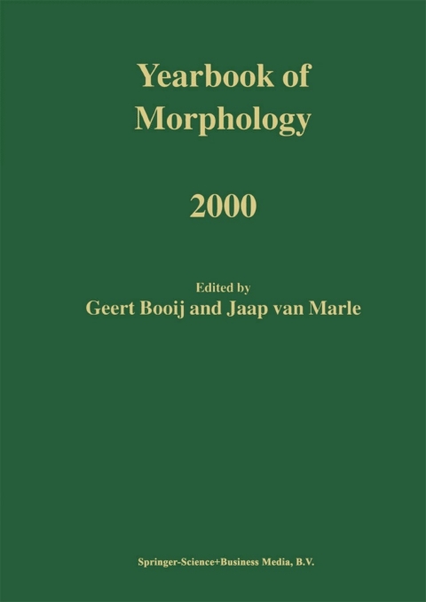 Cover image for book Yearbook of Morphology 2000