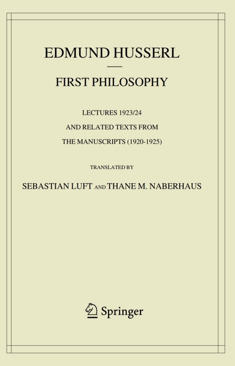 Cover image for book First Philosophy