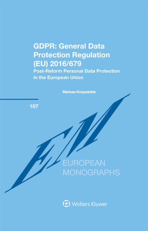 Cover image for book GDPR: General Data Protection Regulation (EU) 2016/679