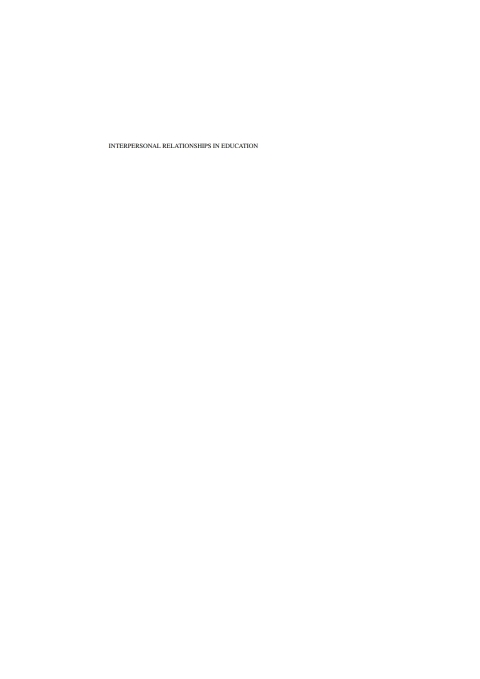 Cover image for book Interpersonal Relationships in Education